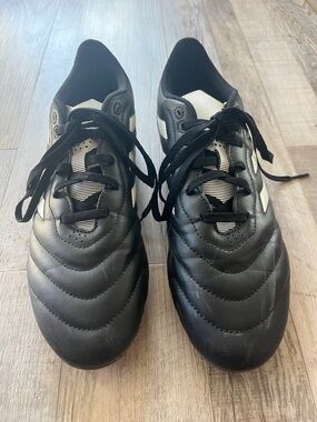 Black Adidas Galetto Cleat with White Interior Accent